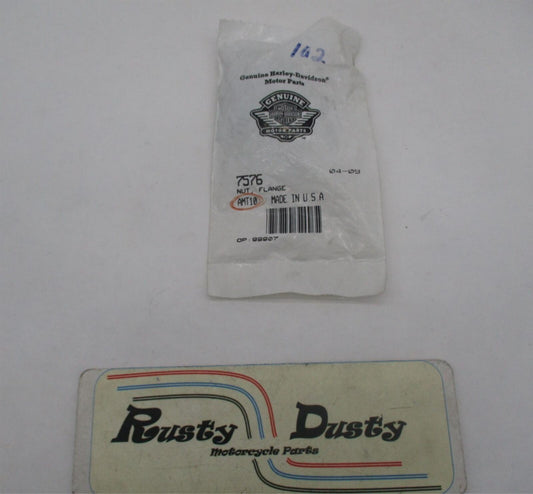 Lot of 8 Harley Davidson Genuine NOS AMT 10 5/16" Flange Nuts 7576