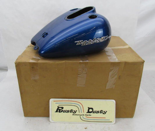 Harley Genuine NOS Rich Sunglo Blue 2005 Touring FLHRS Gas Tank 61379-05BPV