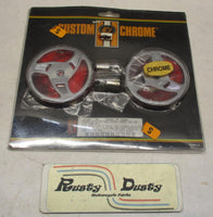 Harley Davidson Chrome Stiletto Turn Signal Insert and Red Flat Lens Kit 15-484