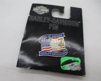 Harley Davidson Licensed Pin Pride of America USA Flag Bald Eagle