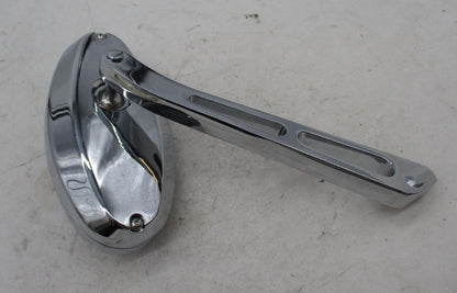Harley Davidson Chrome Oval Slotted Stem Left Side Mirror