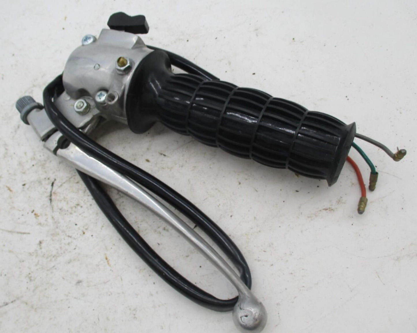 Vintage Motorcycle Clutch Lever Assembly w/ Perch & Switch Housing Wiring 7/8"