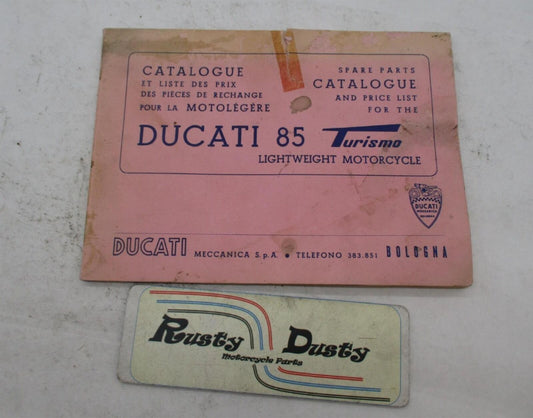 Original Ducati 85 Turismo Light Weight Spare Parts Catalog Book