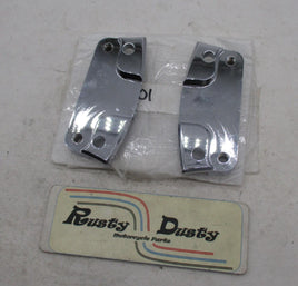 Harley Pair of Chrome Fender Fender Bracket  Adapters for 21” Wheel 1410-0101