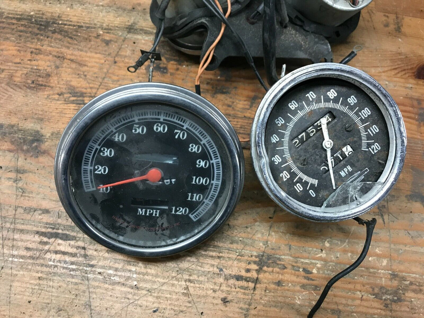 Lot of Harley Davidson Speedo Speedometer Tach Gauge instruments parts or Repair