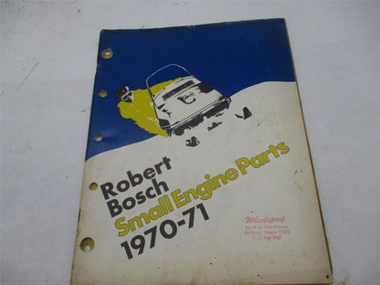 Vintage 1970-1971 Robert Bosch Small Engine Parts Book Catalog