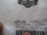 Lot of 14 Harley Davidson Genuine NOS Elbow Fittings 63551-82