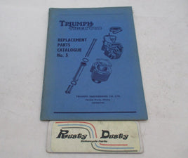 Vintage Original Triumph Tiger Cub Replacement Parts Catalog No.5