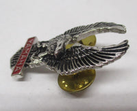 Yamaha Silver & Red Motorcycle Bike Cruiser Rider Vest Jacket Eagle Metal Pin