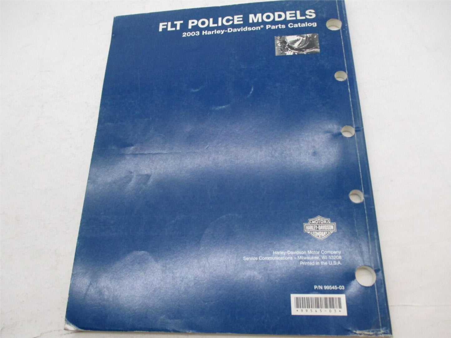 Harley Davidson Official Factory 2003 Police FLT Parts Catalog 99545-03