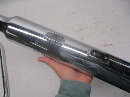 Harley Davidson FLSTF Fat Boy Chrome Rush Exhaust Muffler Slash Cut