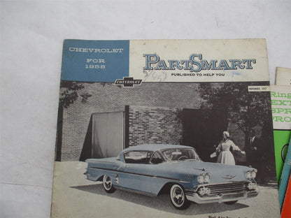 Lot of 6 Vintage Chevrolet Chevy Part Smart Car Manuals Books