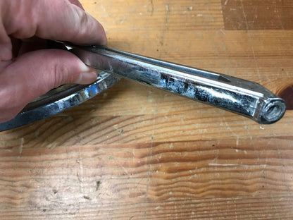 Chrome Oval Mirror Right Side Used Old School Patina Tribal Look Chopper Bobber