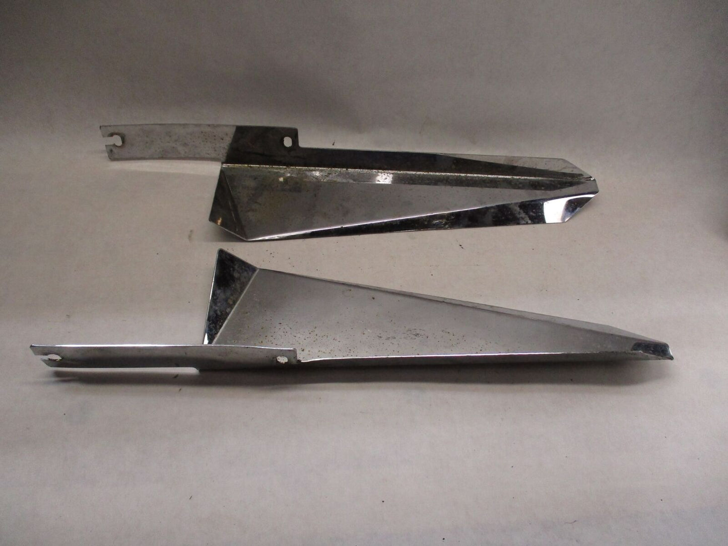 Set of Harley Touring Chrome Wind Guard Windshield Deflector