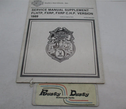 Harley Davidson Official 1989 Police Service Manual Supplement 99483-89SP