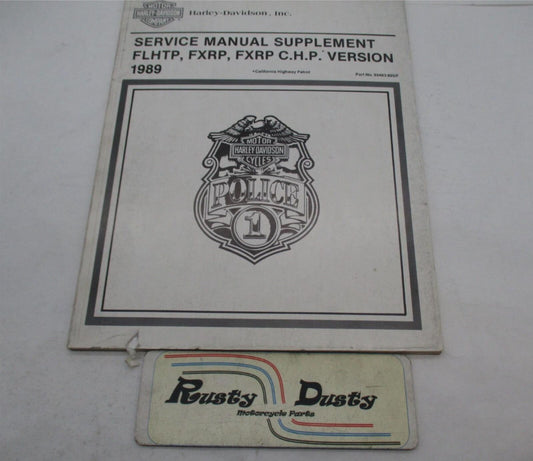 Harley Davidson Official 1989 Police Service Manual Supplement 99483-89SP