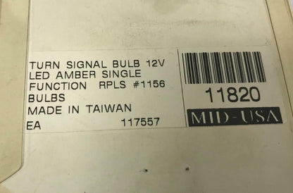 Mid USA Led Amber Signal Bulb 12V 11820 Harley