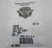 Harley Davidson Genuine NOS Head Cap Screw Hex Socket 4310