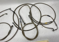 Large Mixed Lot of Harley Russell & Goodridge Steel Braided Brake Lines