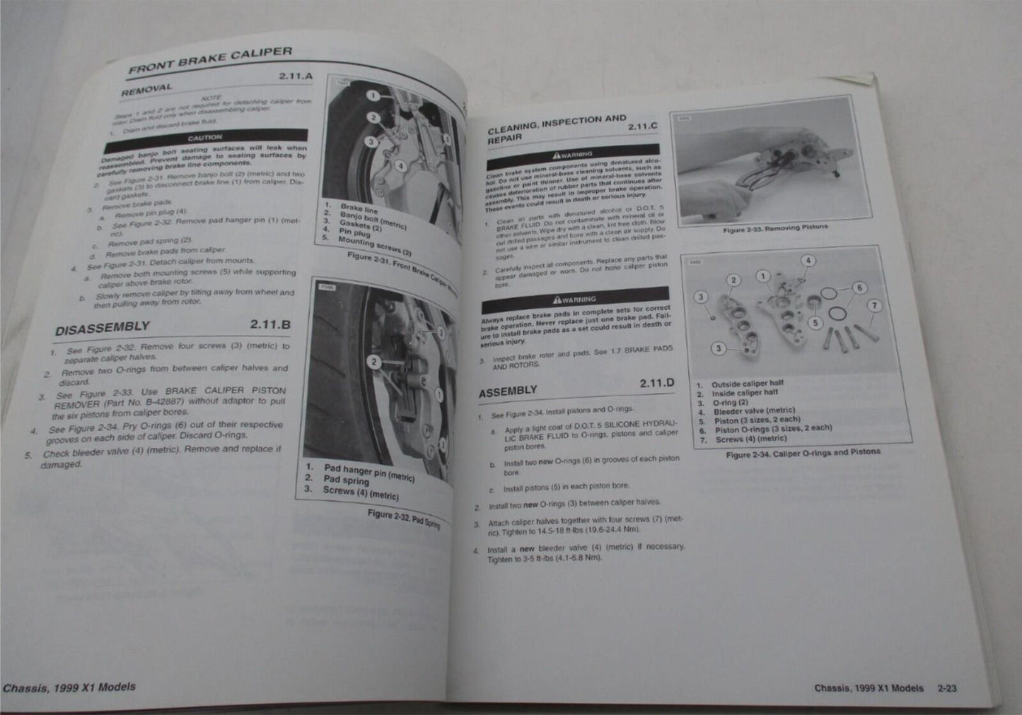 Harley Buell Official Factory 1999 Lightning X1 Service Manual 99490-99Y