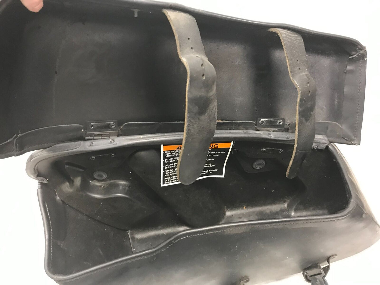 Harley 07395 Left Side Hand Leather OEM Luggage Saddle Bag