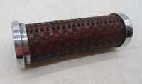 Harley Davidson Leather Waffle Weave Custom Wrapped Grip w/ "Norman" inscribed