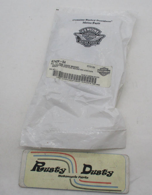 Harley Davidson Genuine NOS 1.5" Dual Gauge Bracket FXSTD FLSTN 67429-04
