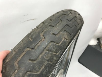 Harley Dyna 21in Front Wheel Rim T21-2.15 TLA w/ Tire & Rotor 44138-95  **BENT**