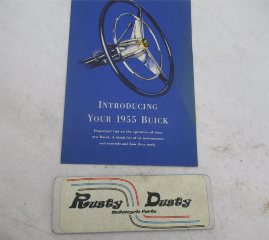 Vintage Original introducing You 1955 Buick Operation Manual Guide Book