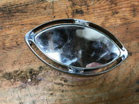 Harley Mirror Oval Tear Drop Style contrast cut No Stem