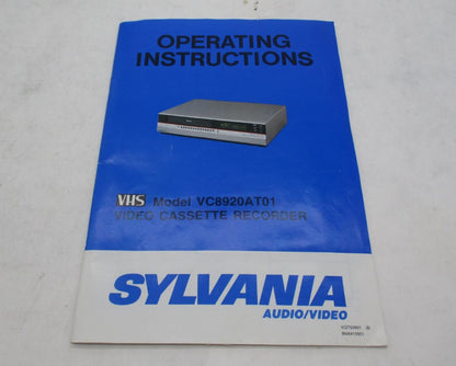 Slyvania VHS Recorder VC8920AT01 Operating Instructions Book Maual