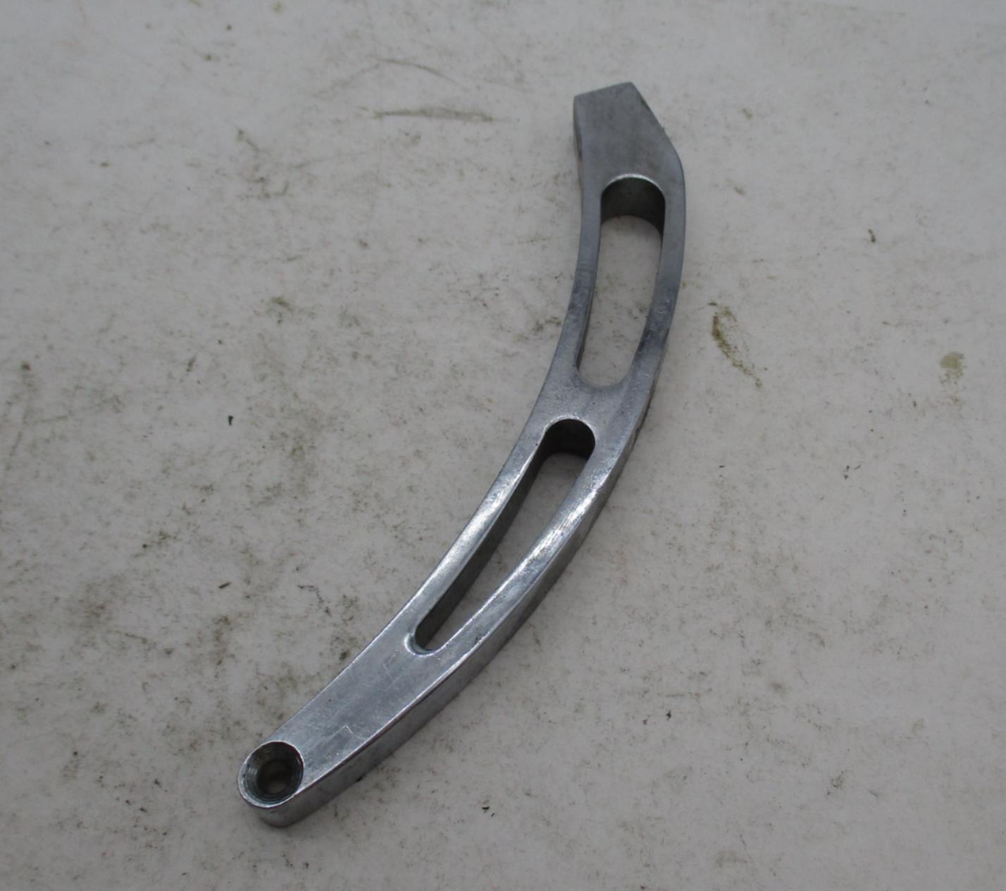 Harley Davidson Custom Chopper Chrome Slotted Curved Mirror Stem
