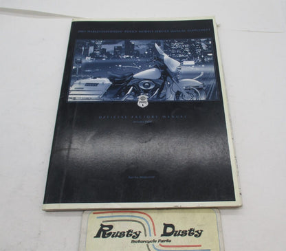 Harley Davidson Official 2001 Police Service Manual Supplement 99483-01SP
