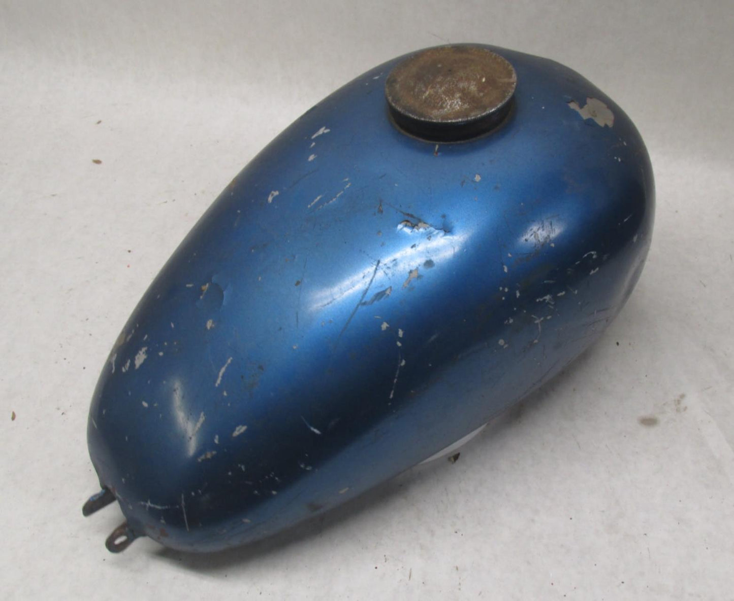 Vintage Motorcycle AHRMA Blue Gas Fuel Tank Unknown Model Esso Jawa CZ