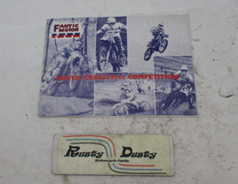 Vintage Original Fantic Motor 125cc Moto Cross Competition Manual Book