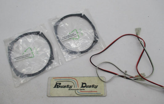 Set of Harley Davidson Touring Speaker Gaskets and Wiring Harness