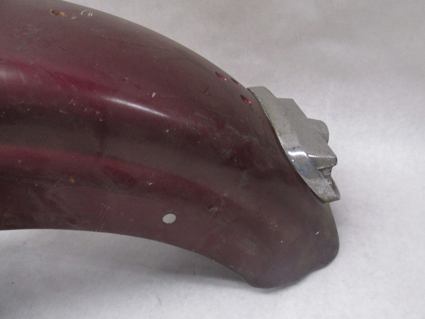 Harley Davidson Genuine Shovelhead Maroon 7" Rear Fender w/ Guide 97 Light