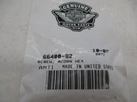 Harley Davidson Genuine NOS Acorn Hex Screw 66400-92