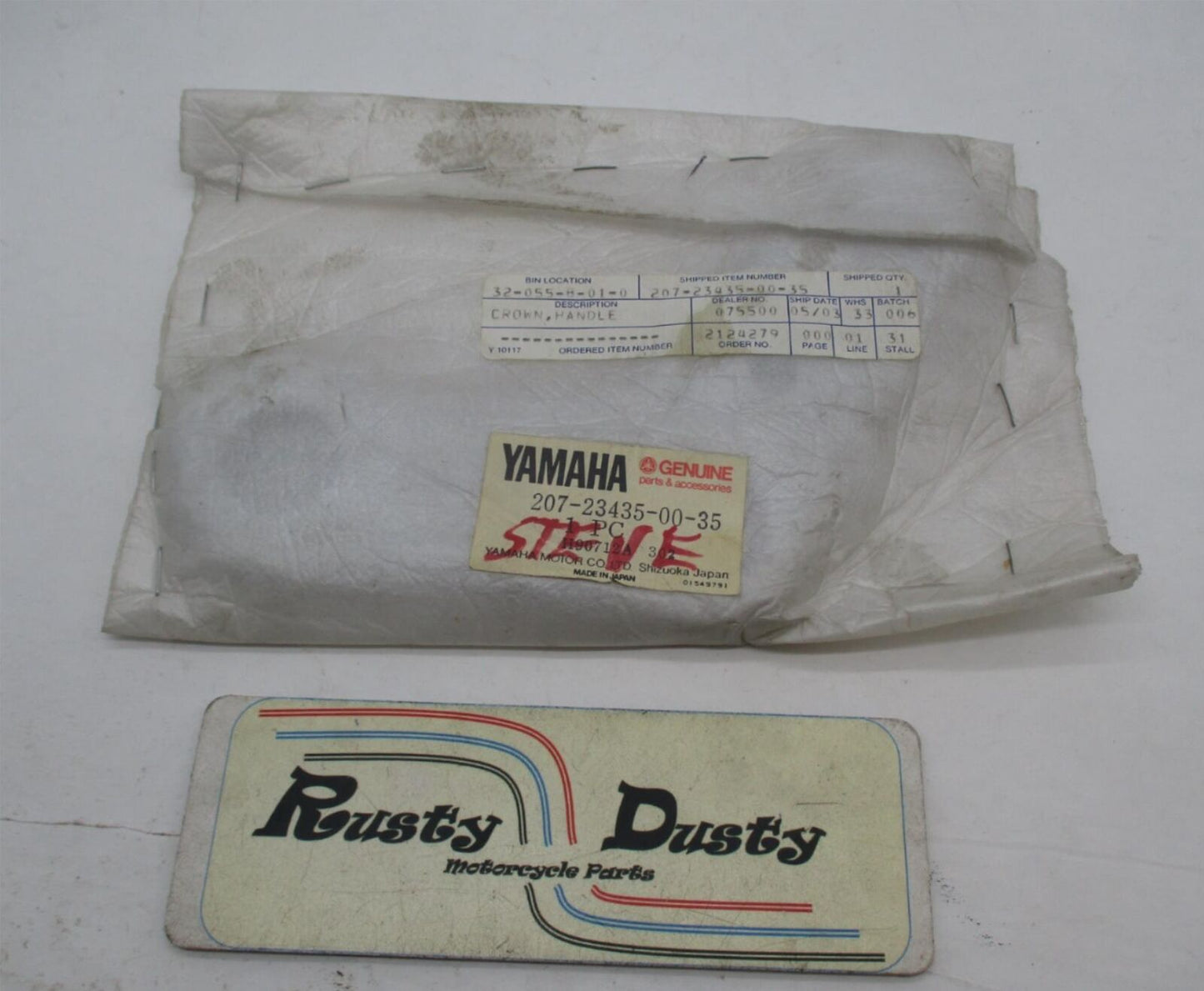 Yamaha Genuine NOS Tree Handle Crown 207-23435-00-35
