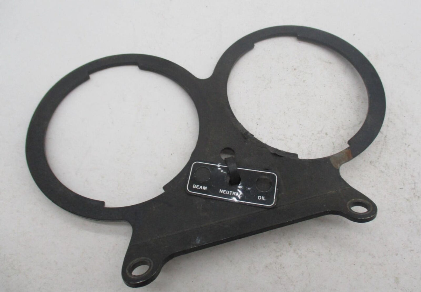 Harley Black Dual Gauge Mount w/ Indicator lens Bracket FXR Sportster XL