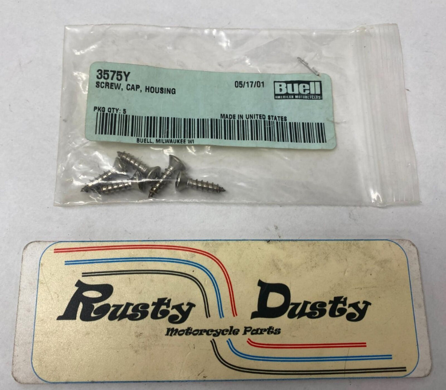 Harley Buell Genuine Screw Cap Housing Genuine 3575Y Lot (5)