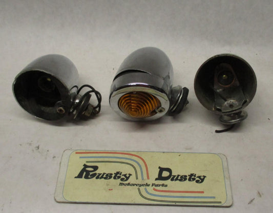 Lot of (3) Harley Davidson Bullet Turn Signals Housing