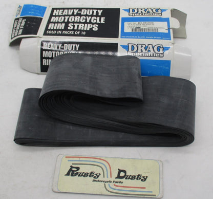 Lot of 7 Drag Specialties 18"x3.1" Wide Rim Strip w/ Center Stem Hole DS181506