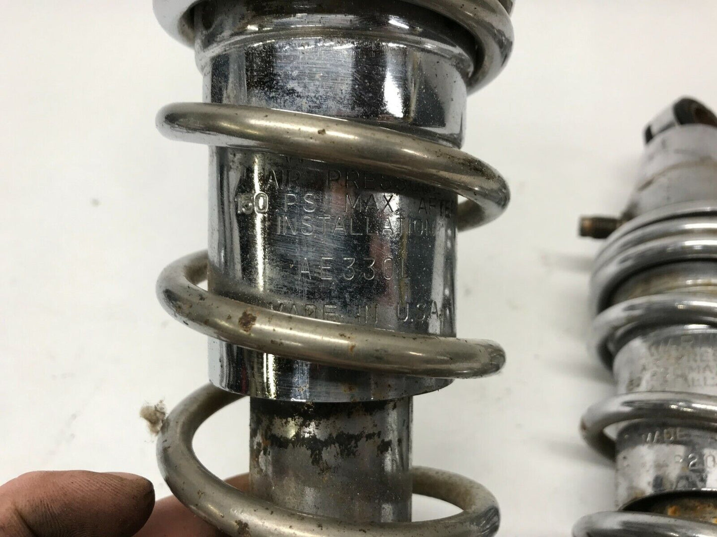 LeMans ProMan Pro Lift Air Shocks Motorcycle Street Bike 13" Eye to Eye