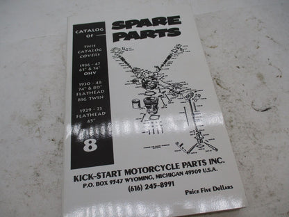 Harley 1936-47 61" 74" OHV 1930-48 74" 80" Flathead Parts Catalog Kick-Start
