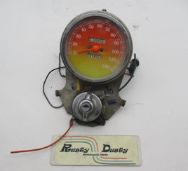 Harley Shovelhead Speedometer 120 MPH Aftermarket with Mounting Bracket