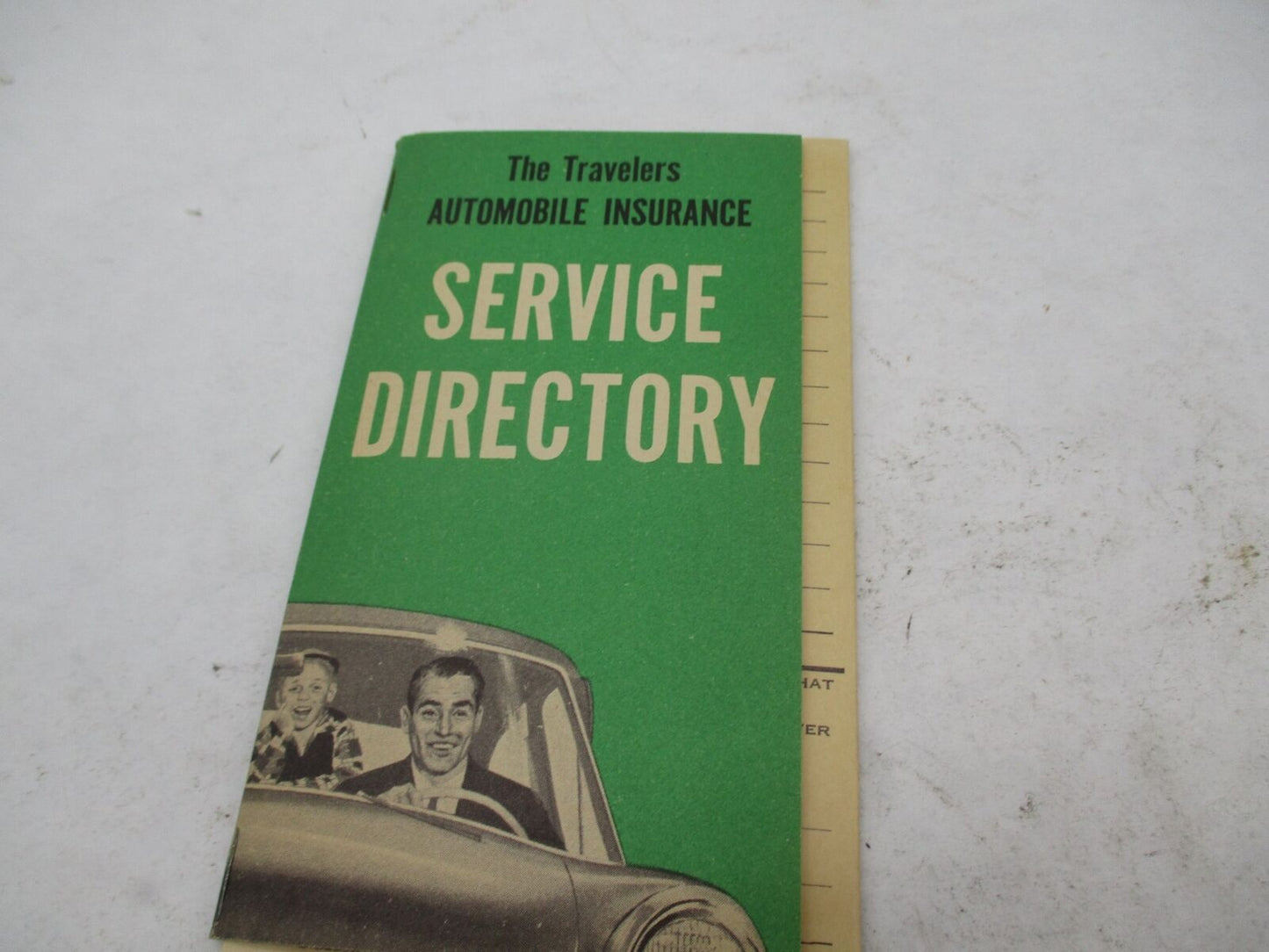 The Travelers Insurance Automobile Service Directory Book Vintage