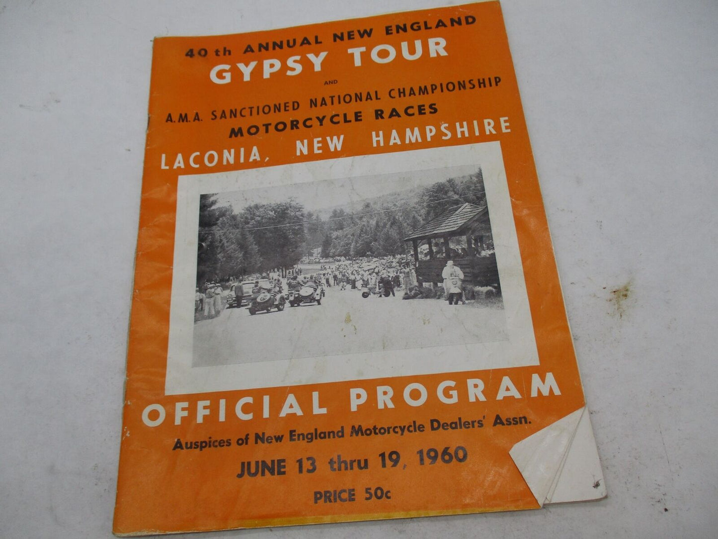 Vintage 40th Annual 1960 New England Gypsy Tour Motorcycle Road Races Program