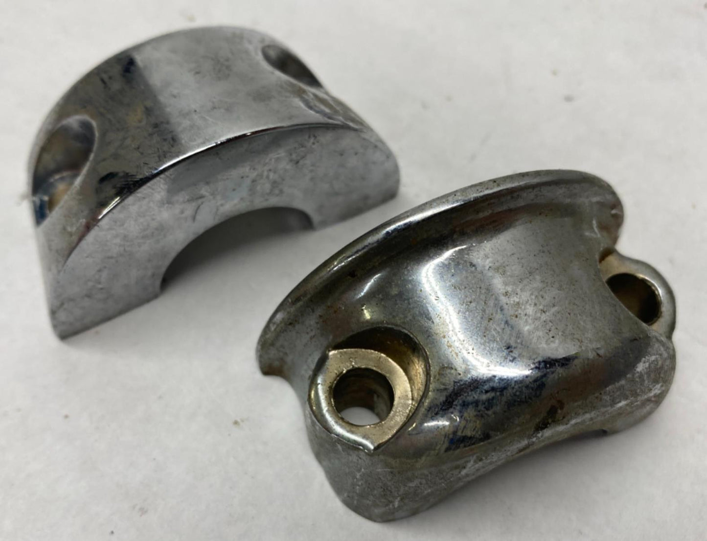 Lot of (2) Harley Chrome Clutch Perch Brackets Clamps