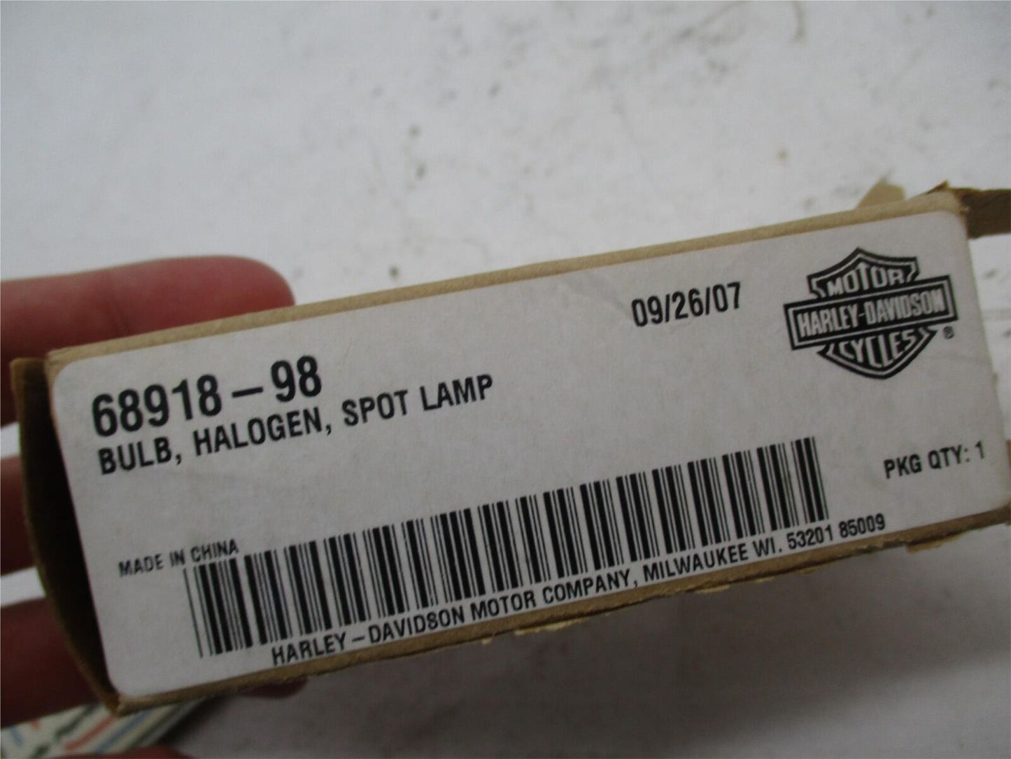 Harley Davidson Genuine NOS Halogen Spot Lamp Light Bulb 68918-98